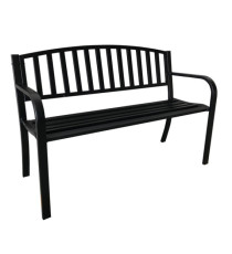 Panca da giardino Hollywood - 75 x 50 x 120 cm - acciaio verniciato - nero - Garden Friend