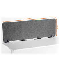 Pannello divisorio da scrivania EFFECT - feltro - pieghevole - 1,6 m - Durable