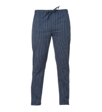 Pantalone cuoco Enrico - unisex - taglia M - gessato blu - Giblor's