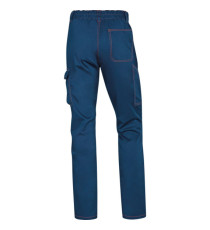 Pantalone da lavoro Panostrpa - sargia/poliestere/cotone/elastan - taglia L - blu/arancio - Deltaplus