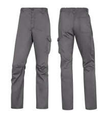 Pantalone da lavoro Panostrpa - sargia/poliestere/cotone/elastan - taglia M - grigio/nero - Deltaplus