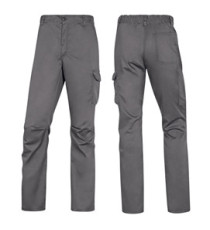 Pantalone da lavoro Panostrpa - sargia/poliestere/cotone/elastan - taglia XL - grigio/nero - Deltaplus