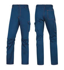 Pantalone da lavoro Panostrpa - sargia/poliestere/cotone/elastan - taglia XXL - blu/arancio - Deltaplus