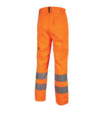 Pantaloni invernali alta visibilità Sirius - taglia L - arancio fluo - U-Power