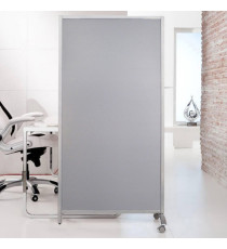 Paretina divisoria - 80 x 40 x 170 cm - policarbonato/acciaio - grigio chiaro - Serena Group