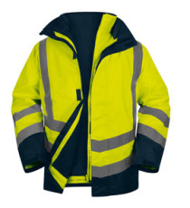 Parka 5 in 1 Optimum 3 alta visibilità - taglia L - giallo fluo - Deltaplus