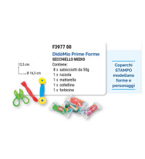 Pasta modellabile DiDò medio - DiDò - secchiello 8 salsicciotti con attrezzi