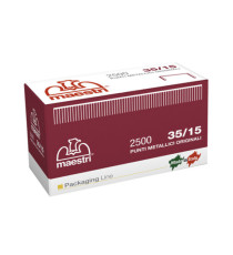 Punti 35/15 - per Romabox - H 15 mm - rame - Romeo Maestri - scatola 2500 pezzi
