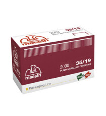 Punti 35/19 - per Romabox - H 19 mm - rame - Romeo Maestri - scatola 2000 pezzi
