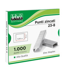 Punti KH - 23/23 - alti spessori - acciaio zincato - metallo - Lebez - conf. 1000 pezzi