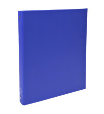 Raccoglitore foderato in PP - A4 - 4 anelli tondi 30 mm - dorso 4cm - blu scuro - Exacompta