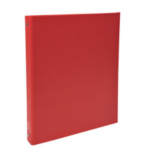 Raccoglitore foderato in PP - A4 - 4 anelli tondi 30 mm - dorso 4cm - rosso - Exacompta
