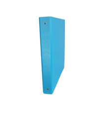 Raccoglitore King - 22 x 30 cm - 4 anelli tondi 30 mm - dorso 4 cm - rivestimento in PP - azzurro - Starline