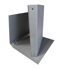 Raccoglitore King - 22 x 30 cm - 4 anelli tondi 30 mm - dorso 4 cm - rivestimento in PP - grigio - Starline
