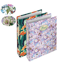Raccoglitore Nature Flowers - A4 - cm 4 anelli da 30mm - dorso 4 cm - Pigna