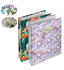 Raccoglitore Nature Flowers - A4 - cm 4 anelli da 30mm - dorso 4 cm - Pigna