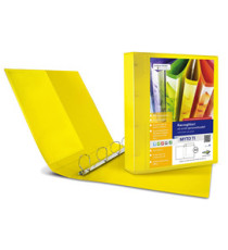 Raccoglitore personalizzabile Myto TI - 22 x 30 cm - 4 anelli a D 30 mm - dorso 4 cm - giallo - Sei Rota