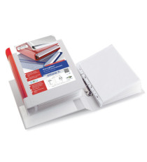 Raccoglitore personalizzabile Stelvio TI - 22 x 30 cm - 2 anelli a D 40 mm - dorso 5,5 cm - bianco - Sei Rota