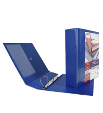 Raccoglitore personalizzabile Stelvio TI - 22 x 30 cm - 4 anelli a D 40 mm - dorso 5,5 cm - blu - Sei Rota