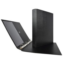 Raccoglitore Stelvio - 22 x 30 cm - 4 anelli a R 25 mm - dorso 3 cm - nero - Sei Rota
