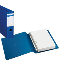 Raccoglitore Stelvio F - 22 x 30 cm - 4 anelli a Q 65 mm - dorso 9 cm - blu - Sei Rota