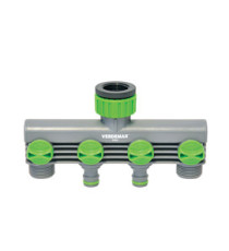 Raccordo rubinetto - 4 uscite - Verdemax