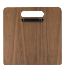 Portamenù a tagliere con anelli Chopping Board - 32 x 24 cm - legno di noce - Securit