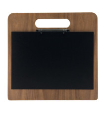 Portamenù a tagliere con anelli Chopping Board - 32 x 24 cm - legno di noce - Securit