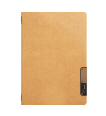 Portamenù Nature - 1 inserto doppio - A5 - 24,9 x 17,5 cm - beige nature - Securit