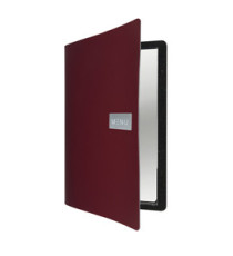 Portamenù Royal - 1 inserto doppio incluso - A4 - 24 x 33 cm - bordeaux - Securit