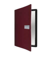 Portamenù Royal - 1 inserto doppio incluso - A4 - 24 x 33 cm - bordeaux - Securit