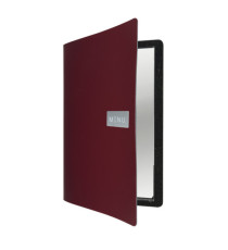 Portamenù Royal - 1 inserto doppio incluso - A4 - 24 x 33 cm - bordeaux - Securit