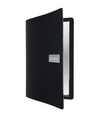 Portamenù Royal - 1 inserto doppio incluso - A4 - 24 x 33 cm - nero - Securit