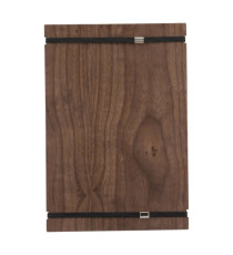 Portamenù Tablet con elastici - 32 x 22 cm - legno di noce - Securit