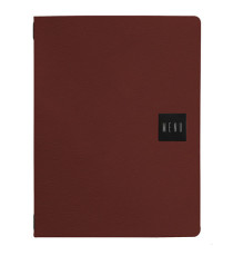 Portamenù Talk - 3 inserti doppi inclusi - A4 - 24,3 x 31,6 cm - bordeaux - Stilcasa
