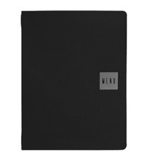 Portamenù Talk - 3 inserti doppi inclusi - A4 - 24,3 x 31,6 cm - nero - Stilcasa