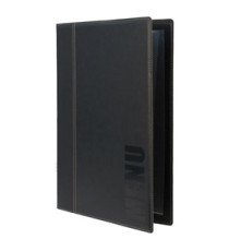 Portamenù Trendy - 1 inserto doppio incluso - A4 - 24 x 34 cm - nero - Securit
