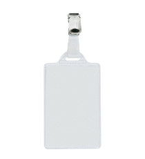 Portanome Pass 1E - clip in metallo - c/cartoncino - 5,5 x 8,5 cm - verticale - Sei Rota - conf. 100 pezzi