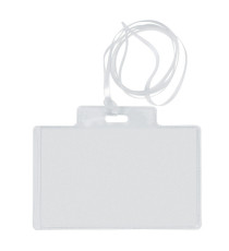 Portanome Pass 3EC - con cordoncino trasparente - 9,5 x 6 cm - PVC - Sei Rota - conf. 100 pezzi