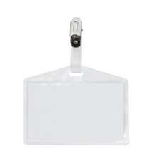 Portanome Pass 3P - clip in metallo - senza cartoncino - 9,5 x 6 cm - PP - buccia - Sei Rota - conf. 10 pezzi
