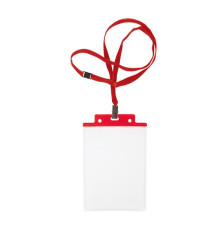 Portanome Pass 6S-P - cordoncino rosso - 10 x 15 cm (A6) - rosso - Sei Rota - conf. 10 pezzi