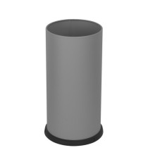 Portaombrelli Steel - con vaschetta interna - diametro 24 cm - H 49 cm - 22 L - acciaio - grigio - Stilcasa