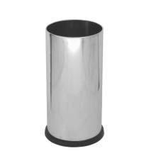 Portaombrelli Steel - con vaschetta interna - diametro 24 cm - H 49 cm - 22 L - acciaio lucido - Stilcasa