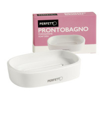 Portasapone Pronto Bagno - 12,5 x 8 x 2,5 cm - PPL - bianco - Perfetto