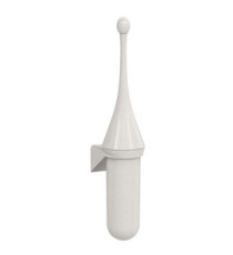 Portascopino da parete Woodplastic - 480 x 113 x 92 mm - bianco - Mar Plast