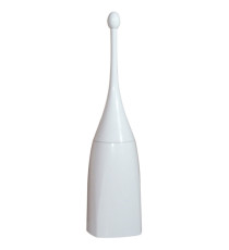 Portascopino per bagno - da terra - 12x12x48,5 cm - ABS -  bianco - Mar Plast
