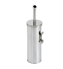 Portascopino WC Basic - da muro - acciaio inox - diametro 9,8 cm - altezza 38 cm - silver - Medial