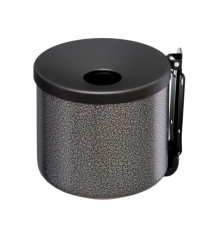 Posacenere murale Nido - diametro 16 cm - H 14 cm - 2 L - metallo verniciato - silver punteggiato - Medial