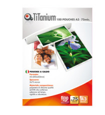 Pouches -  A3 - 303x426 mm - 2x75 micron - Titanium - conf. 100 pezzi