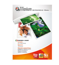 Pouches - A5 - 154x216mm - 2x125 micron - Titanium - conf. 100 pezzi